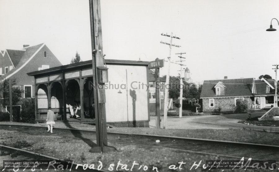 Postcard: Railroad Station at Hull, Massachusetts